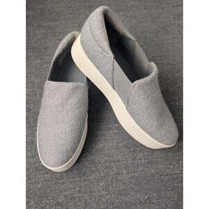 Vince Warren Platform Slip On Sneakers Size 6.5 Women's Gray Leather Suede